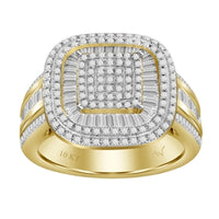 Thumbnail for LADIES RING 1 CT ROUND/BAGUETTE DIAMOND 10K YELLOW GOLD
