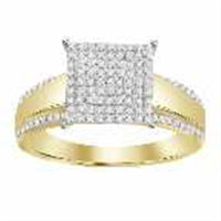 Thumbnail for LADIES RING 1/3 CT ROUND DIAMOND 10K YELLOW GOLD