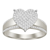 Thumbnail for LADIES RING 1/3 CT ROUND DIAMOND 10K WHITE GOLD