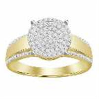 Thumbnail for LADIES RING 1/3 CT ROUND DIAMOND 10K YELLOW GOLD