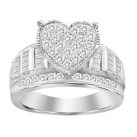 Thumbnail for LADIES RING 1 CT ROUND DIAMOND 10K WHITE GOLD