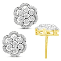 Thumbnail for LADIES EARRING 1/4 CT ROUND DIAMOND 10K YELLOW GOLD