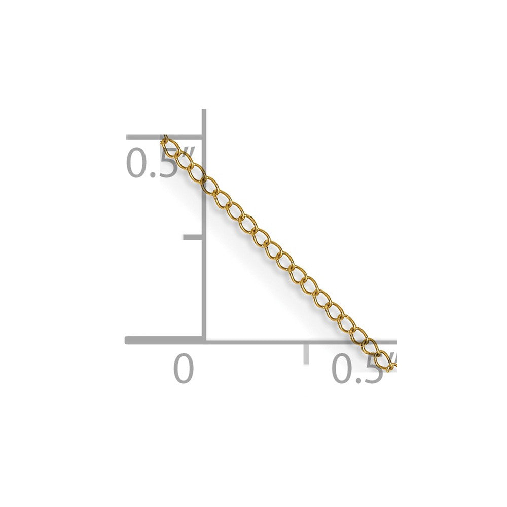 14k .5 mm Carded Curb Chain