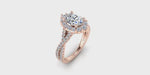 Art Deco Oval Infinity Diamond Engagement Ring-Angelucci-Jewelry