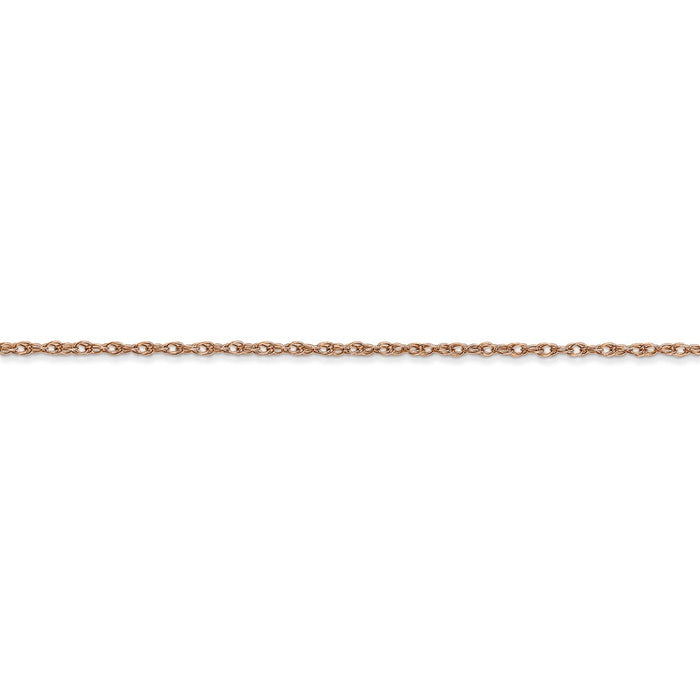 14k Rose Gold 1.15mm Carded Cable Rope Chain