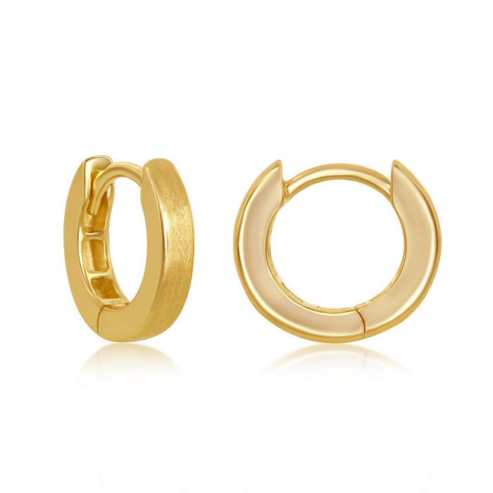 18kt Gold Plated Hoop Stud Earrings, Marie Curie – Inaya Accessories