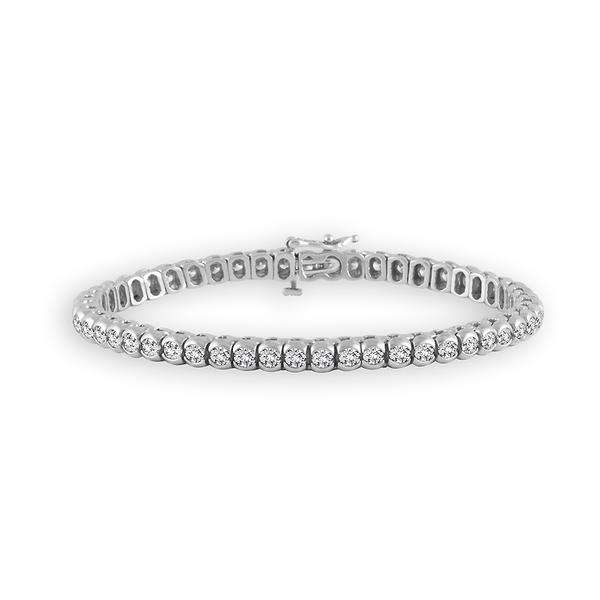 Half Bezel Set Bracelet