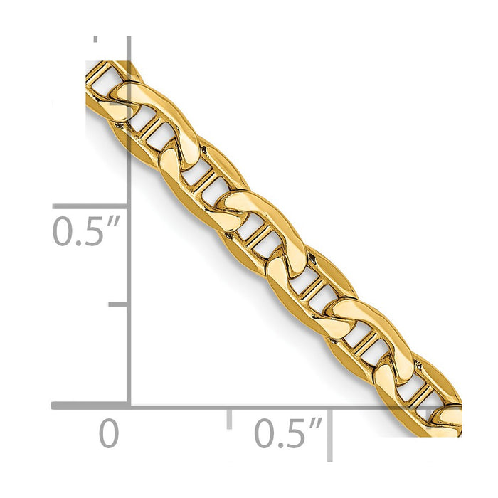 14k 4mm Semi-Solid Anchor Chain