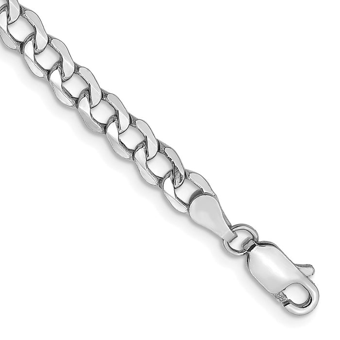 14k WG 4.3mm Semi-Solid Curb Chain