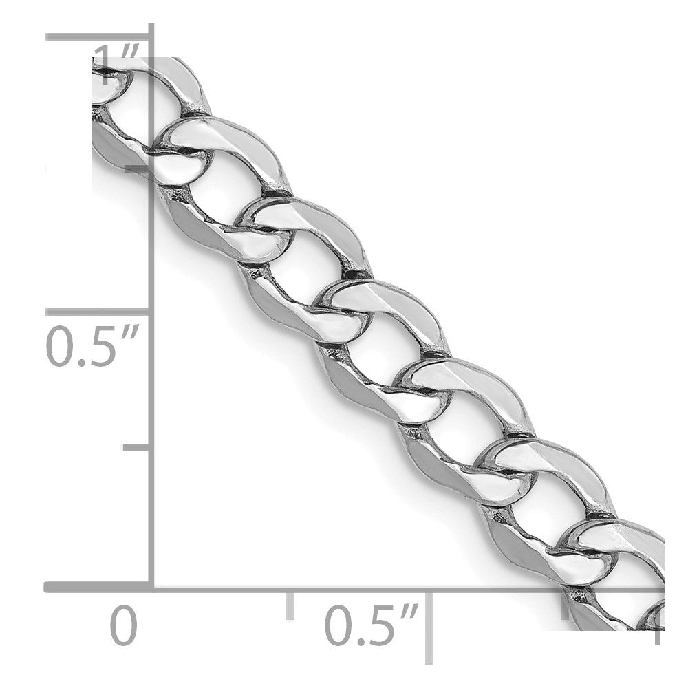 14k WG 5.25mm Semi-Solid Curb Chain