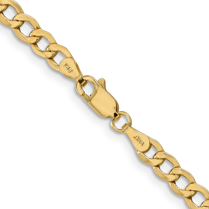 14k 4.3mm Semi-Solid Curb Chain