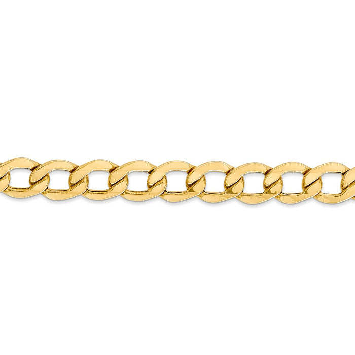 14k 9mm Semi-Solid Curb Chain