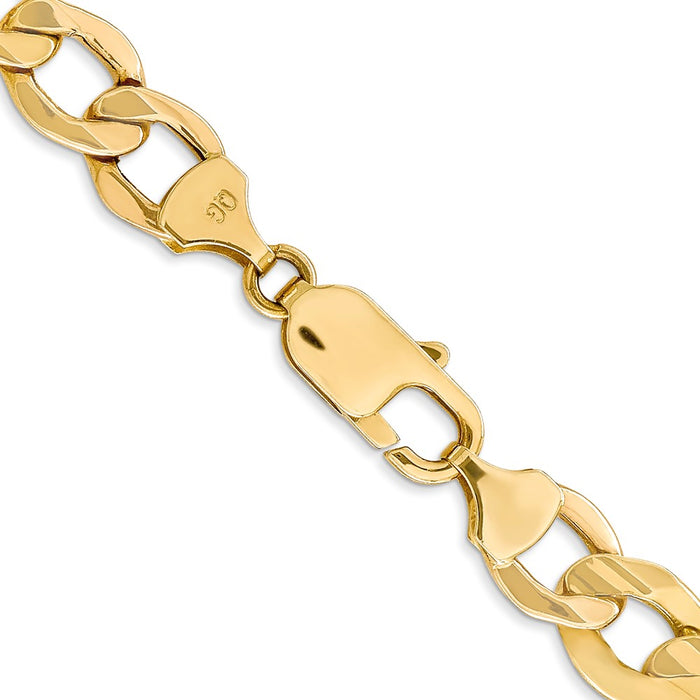 14k 9mm Semi-Solid Curb Chain