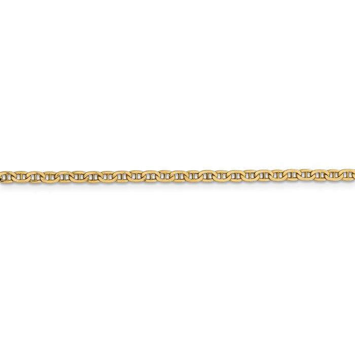 14k 2.4mm Semi-Solid Anchor Chain