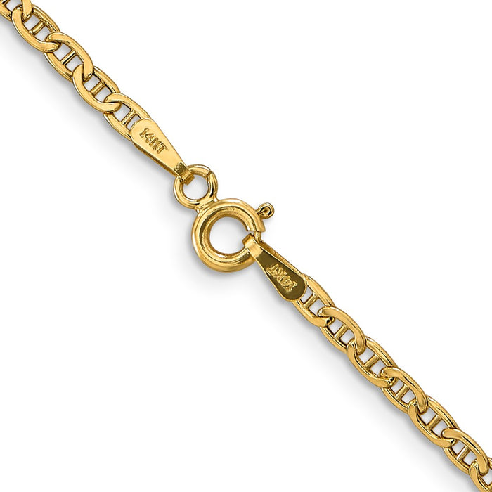 14k 2.4mm Semi-Solid Anchor Chain