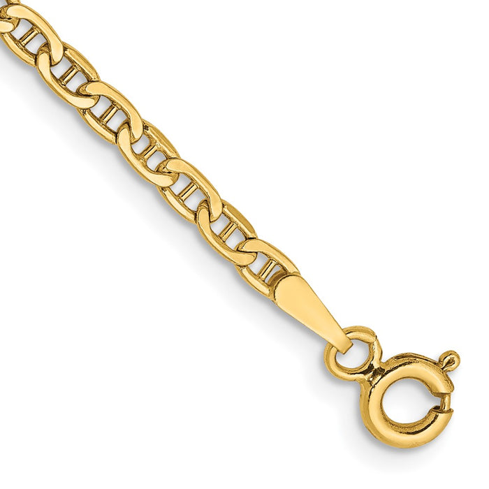 14k 2.4mm Semi-Solid Anchor Chain