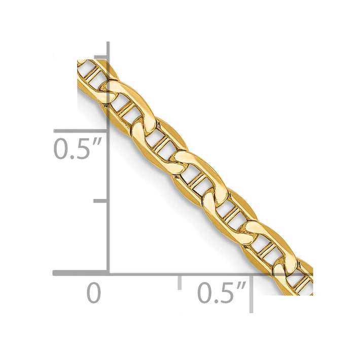 14k 3.2mm Semi-Solid Anchor Chain