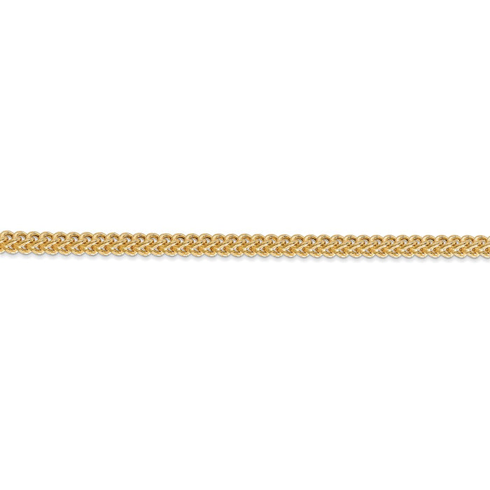 14k 3mm Semi-Solid Franco Chain