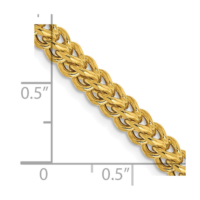 14k 3.7mm Semi-Solid Franco Chain