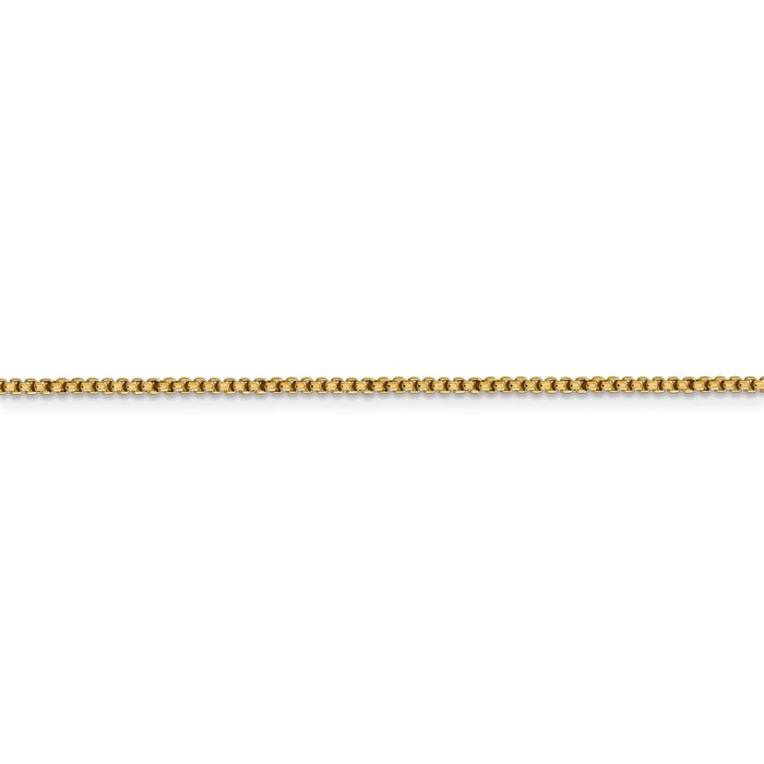 14k 1.5mm Semi-Solid Round Box Chain