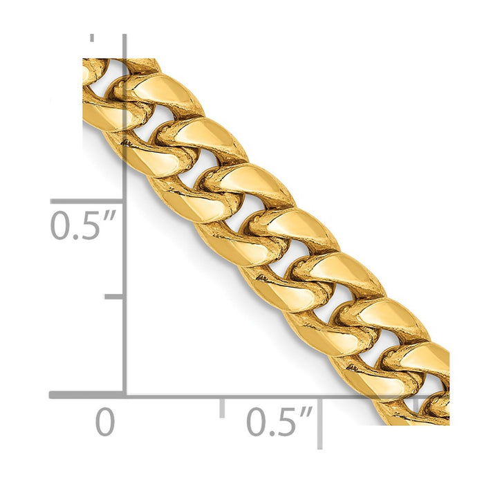 14k 6mm Semi-Solid Miami Cuban Chain