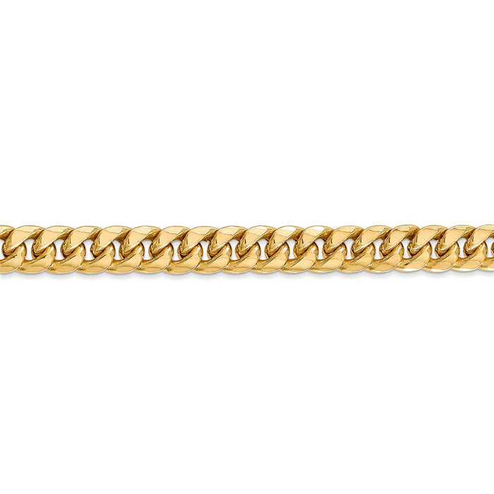 14k 6.75mm Semi-Solid Miami Cuban Chain