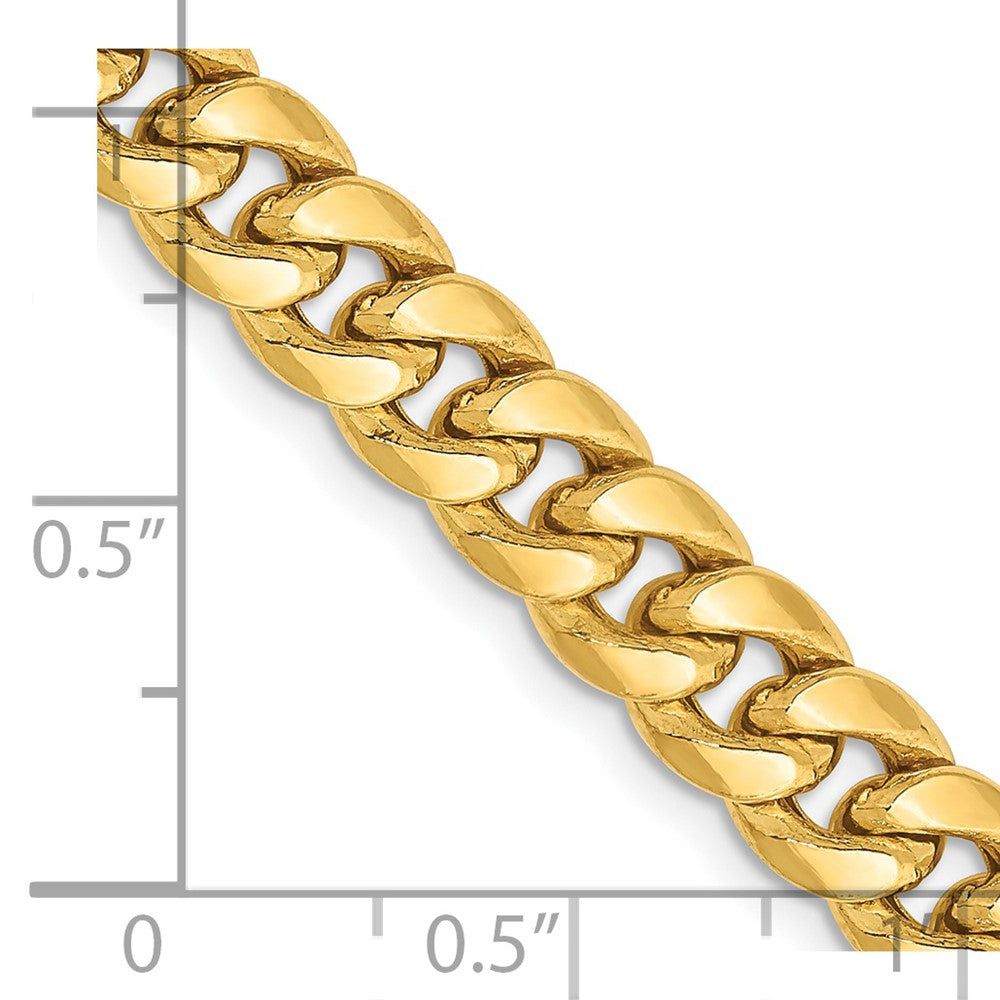 14k 6.75mm Semi-Solid Miami Cuban Chain