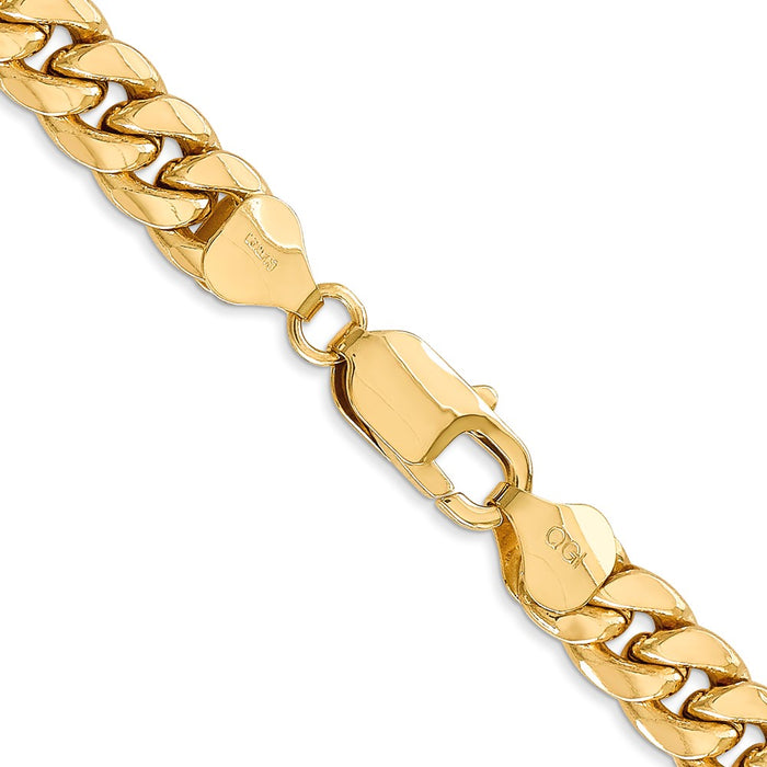 14k 7.3mm Semi-Solid Miami Cuban Chain