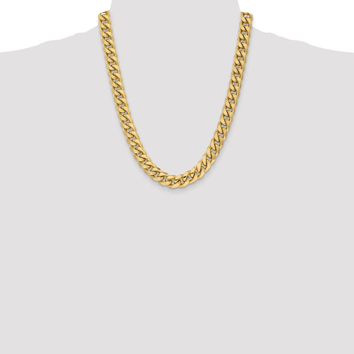 14k 11mm Semi-Solid Miami Cuban Chain