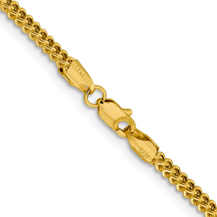 14k 2.2mm Semi-Solid Franco Chain