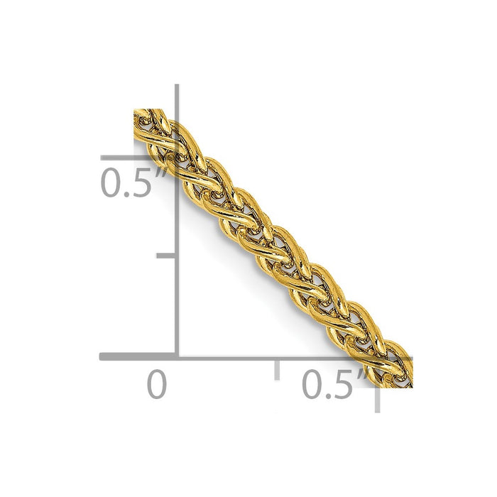 14k 2.75mm Semi-solid Wheat Chain