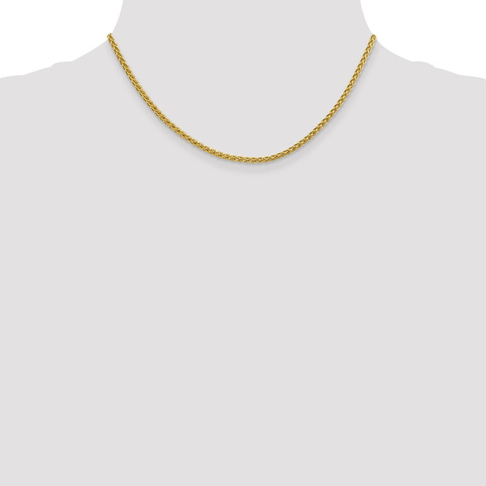 14k 2.75mm Semi-solid Wheat Chain