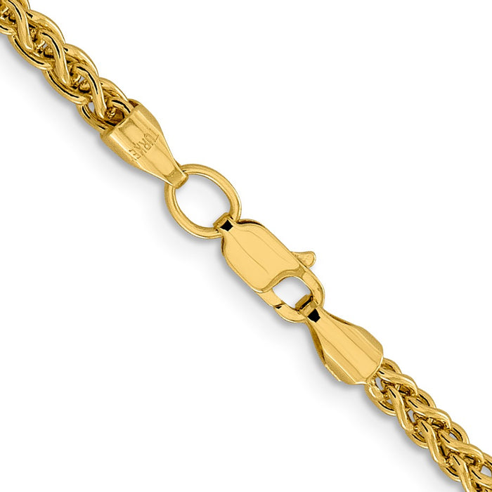 14k 3.45mm Semi-solid Wheat Chain