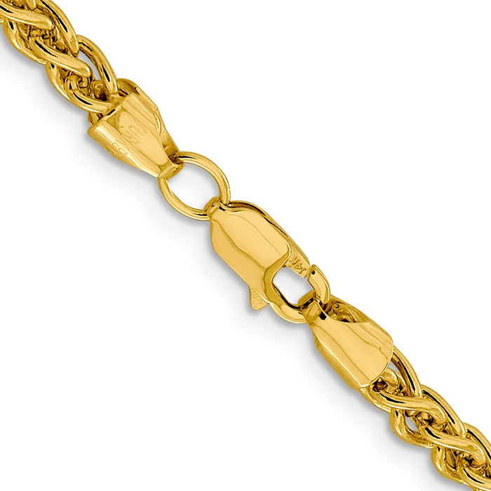 14k 4.15mm Semi-solid Wheat Chain