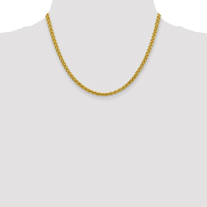 14k 4.15mm Semi-solid Wheat Chain