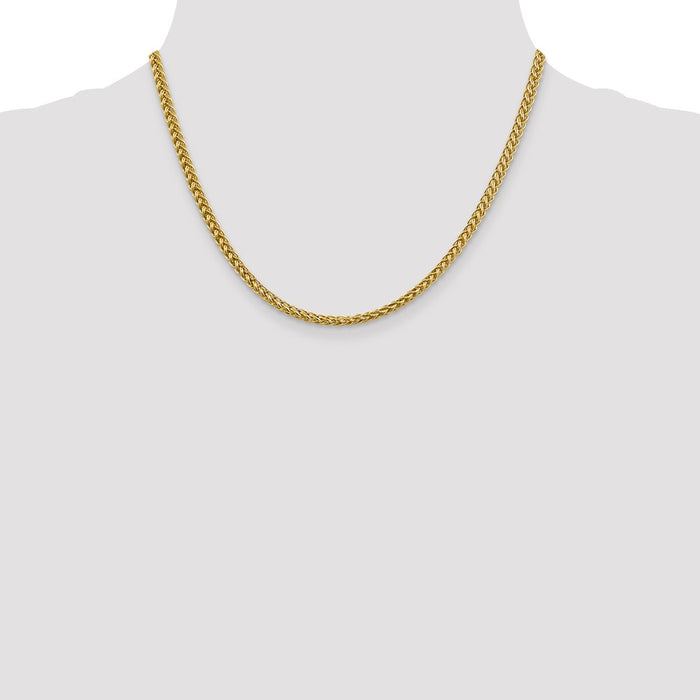 14k 4.3mm Semi-solid 3-Wire Wheat Chain