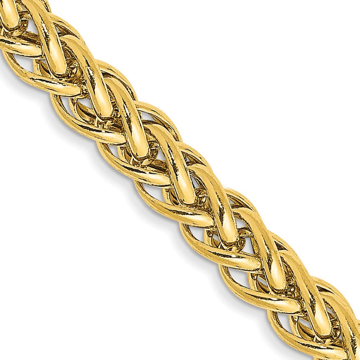 14k 4.3mm Semi-solid 3-Wire Wheat Chain