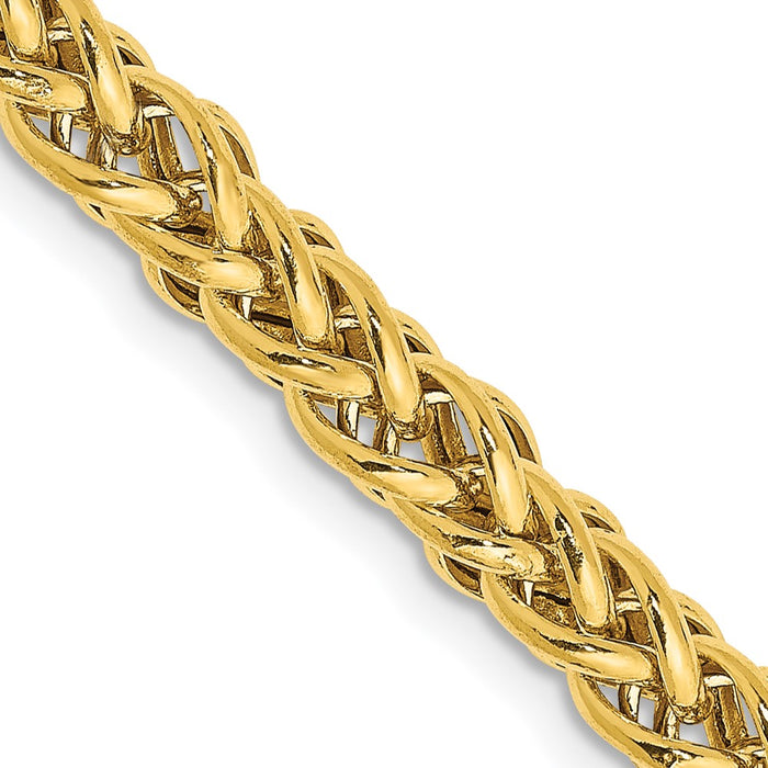 14k 4.65mm Semi-solid 3-Wire Wheat Chain