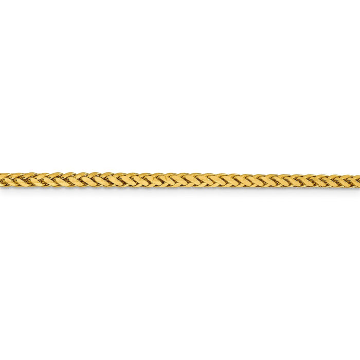 14k 2.5mm Semi-solid D/C Wheat Chain