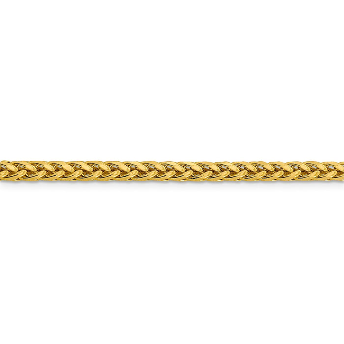 14k 3.7mm Semi-solid D/C Wheat Chain