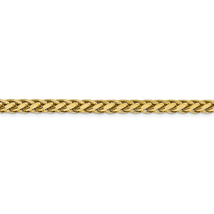 14k 5mm Semi-solid D/C Wheat Chain