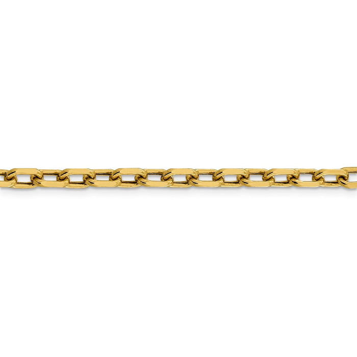 14k 4.9mm Semi-solid D/C Open Link Cable Chain