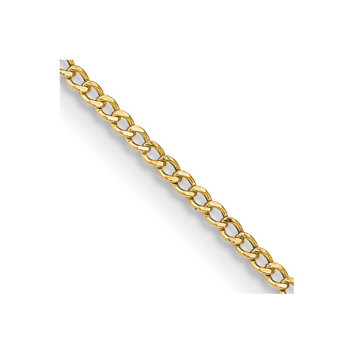 14k 1.85mm Semi-Solid Curb Chain