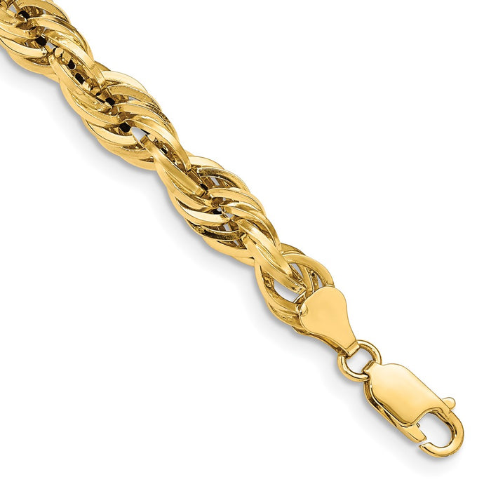 14ky 7.0mm Semi-Solid Rope Chain