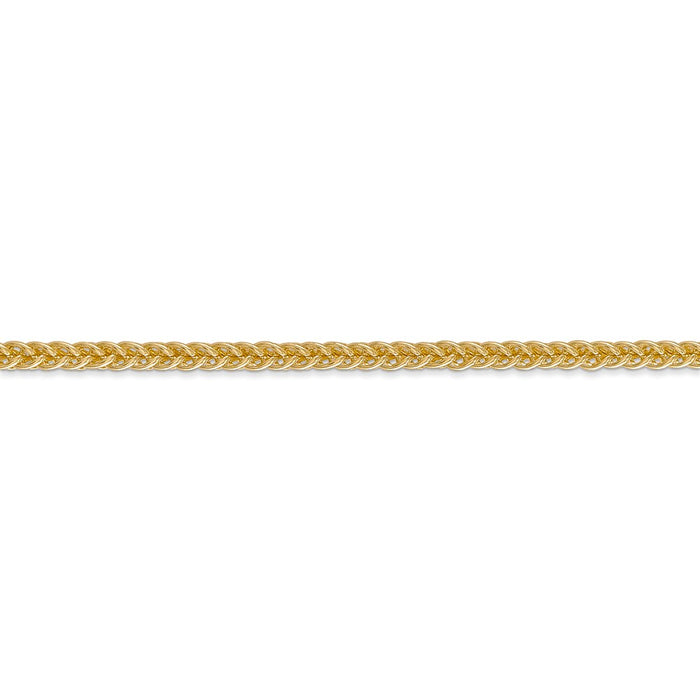 14k 2.6mm Semi-solid 3-Wire Wheat Chain