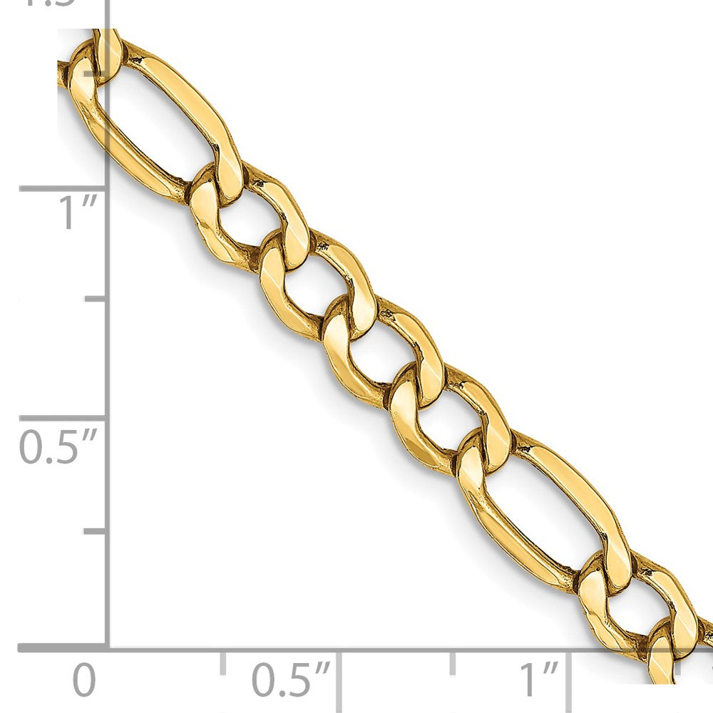 14k 5.75mm Semi-Solid Figaro Chain