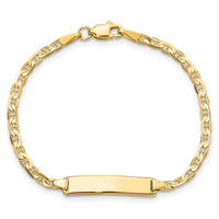 Thumbnail for 14k Flat Anchor Link ID Bracelet