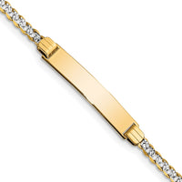 Thumbnail for w/Rhodium Children's Pav‚ Curb Link ID Bracelet