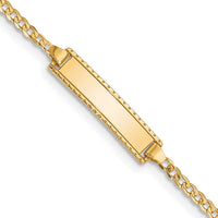 Thumbnail for 14k 6in Engraveable Curb Link Baby/Child ID Bracelet