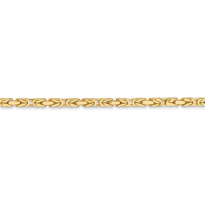 14k 2mm Byzantine Chain